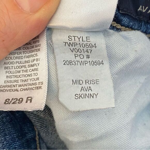 Lucky Brand Mid rise 7wp10594 skinny Ava jeans medium wash 8/29 regular - Picture 8 of 11